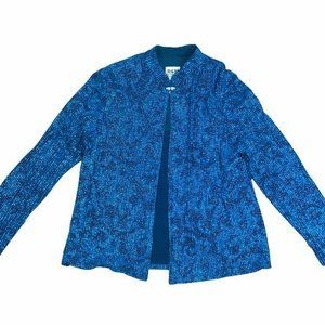 R & M Richards Single Clasp Blue Glitter Jacket 12